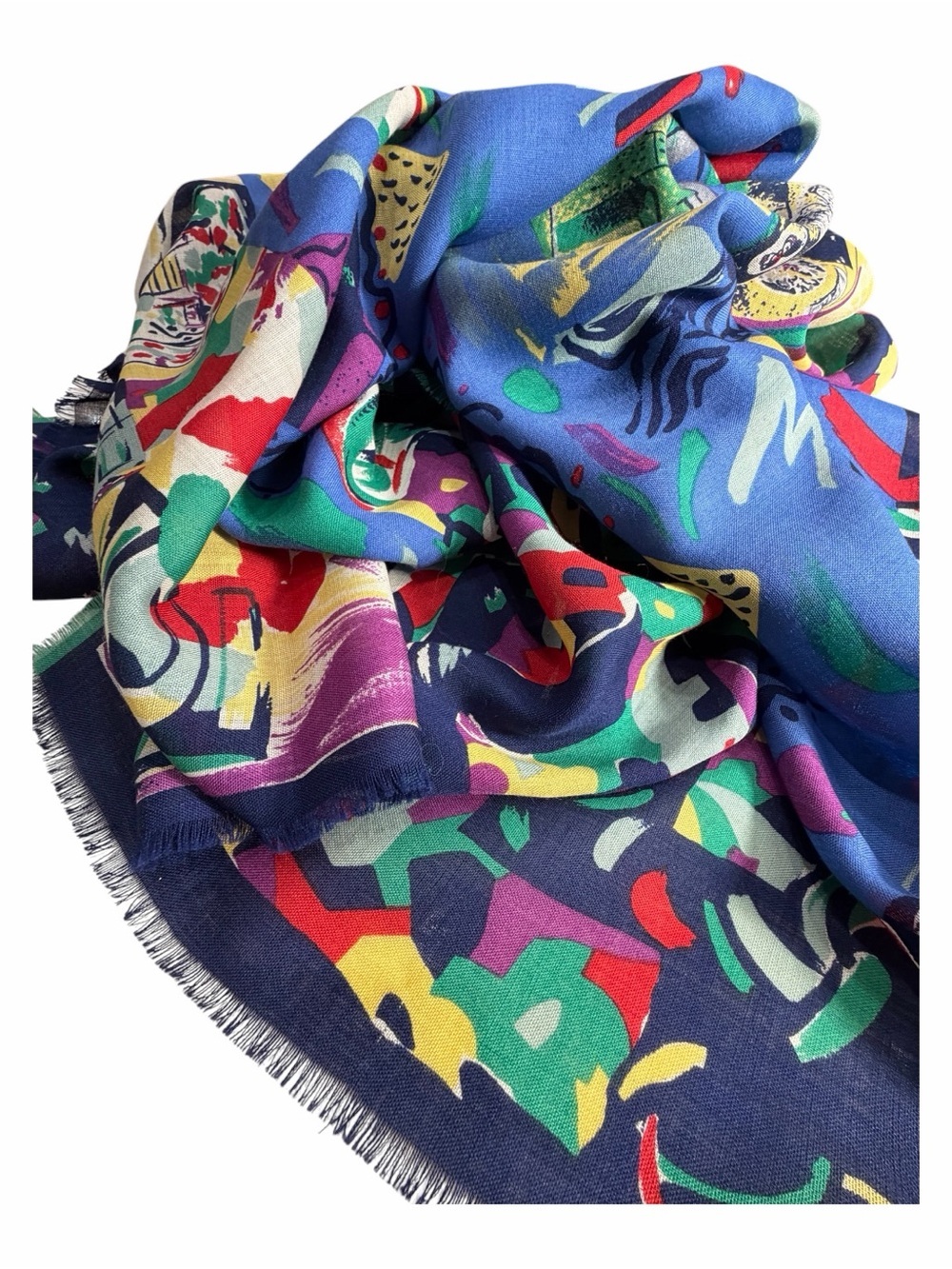 Fendi Scarf Shawl Colorful Foulard Scarf Wrap ShawlVintage Archival Y2K 1990s - Picture 4 of 10